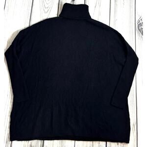 Garnet Hill Cashmere Wool Sz XS Oversized Turtleneck Sweater Luxury